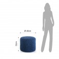 Upholstered pouf "Choose Blue"